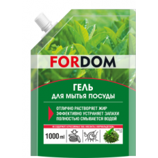 FORDOM Гель для мытья посуды Зеленый чай 1л дой-пак